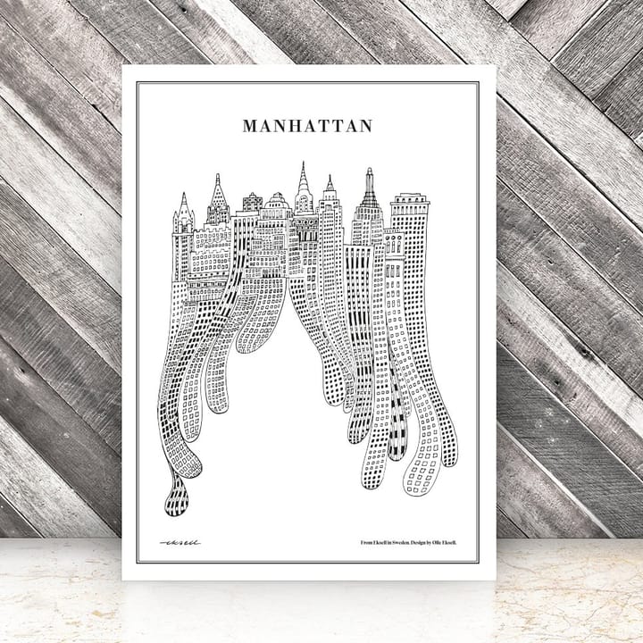Manhattan plakat - 50x70 cm - Olle Eksell