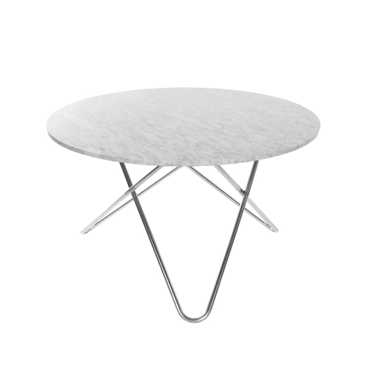 Big O Table spisebord - Marmor carrara, rustfritt stativ - OX Denmarq