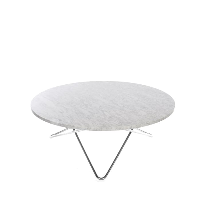 Large O Table salongbord - Marmor carrara, rustfritt stativ - OX Denmarq
