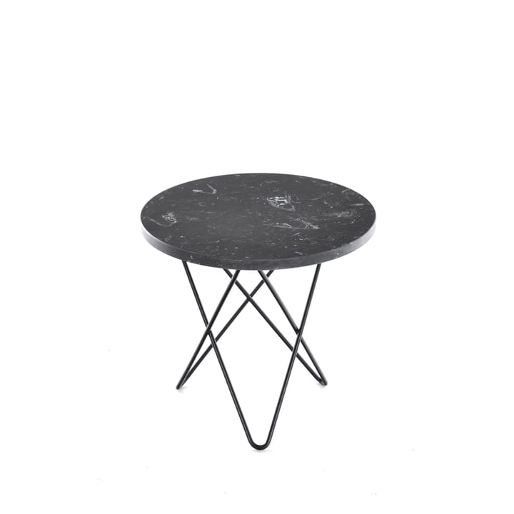 Mini O Table salongbord - Marquina marmor, sortlakkert stativ - OX Denmarq