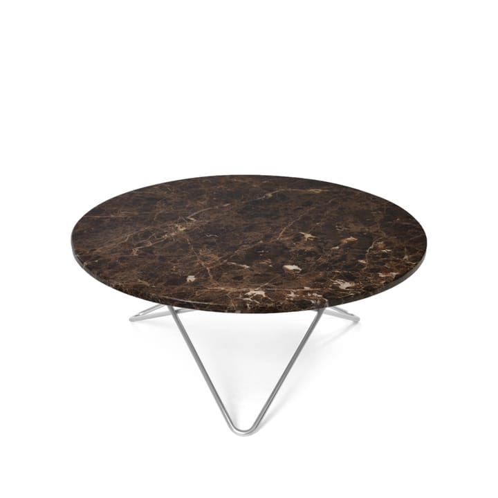 O Table salongbord - marmor brun, rustfritt stativ - OX Denmarq