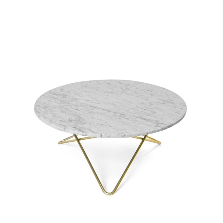 O Table salongbord - marmor hvit, messingstativ - OX Denmarq