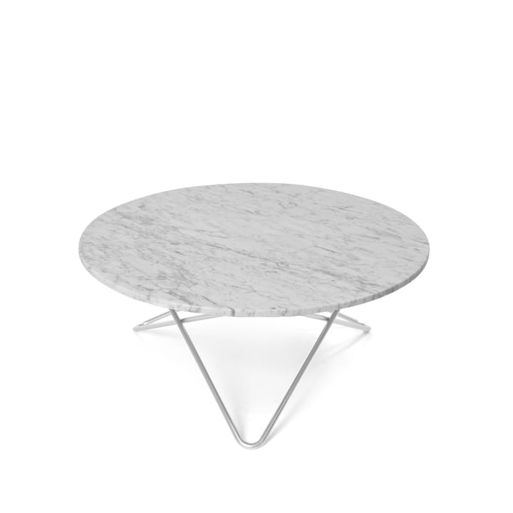 O Table salongbord - Marmor hvit, rustfritt stativ - OX Denmarq