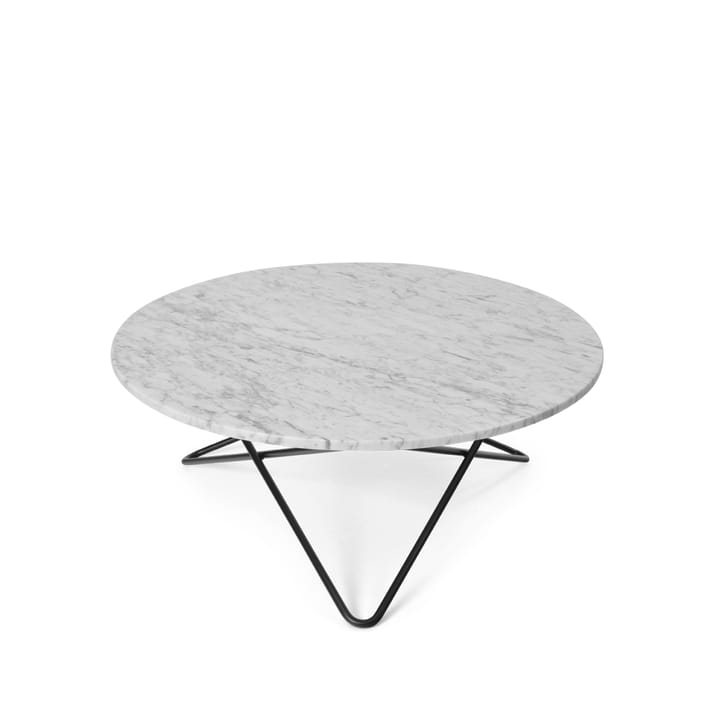 O Table salongbord - Marmor hvit, sortlakkert stativ - OX Denmarq