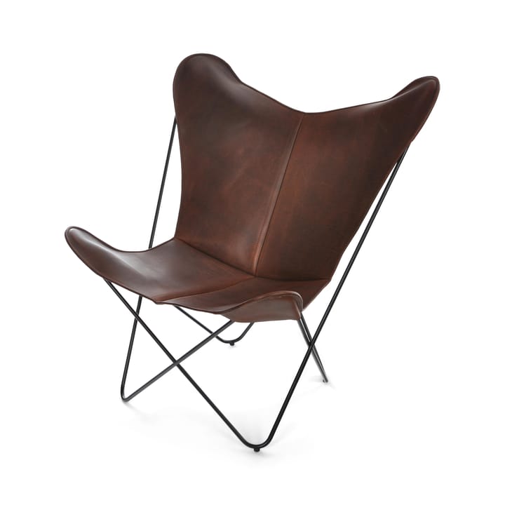 Papillon stol, svart understell - mocca - OX Denmarq