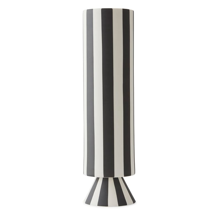 Toppu vase 31 cm - Hvit-svart - OYOY