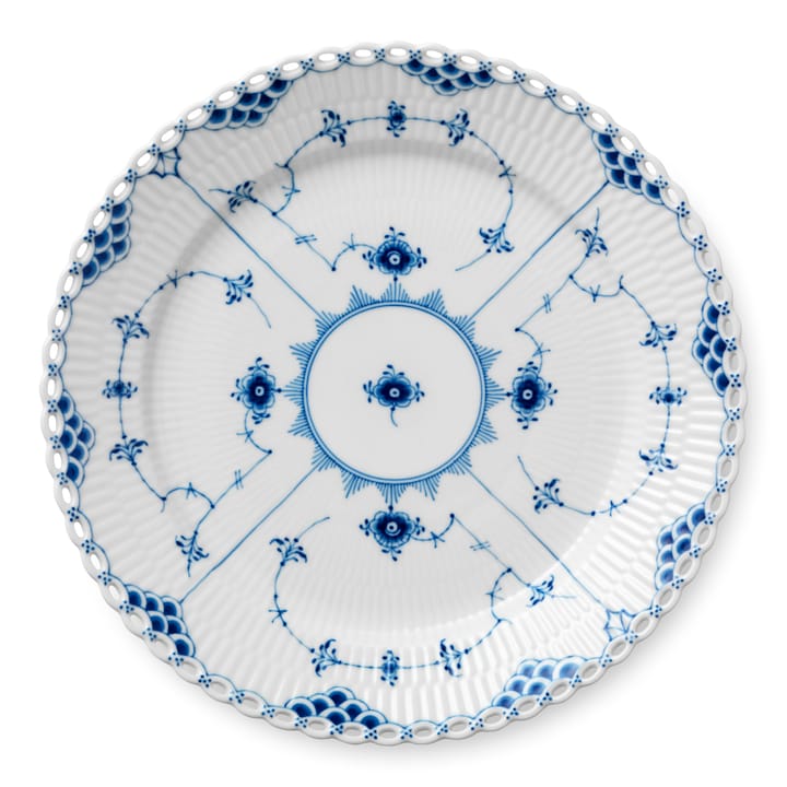 Blue Fluted Full Lace tallerken - Ø 27 cm - Royal Copenhagen