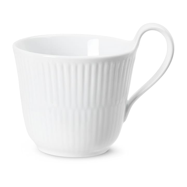White Fluted kopp med høyt håndtak - 25 cl - Royal Copenhagen