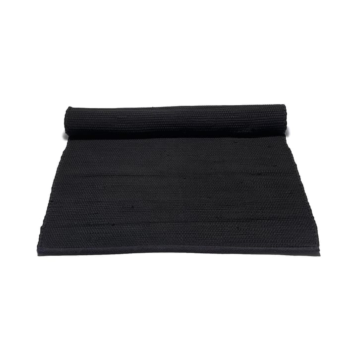 Cotton teppe 65 x 135 cm - black (svart) - Rug Solid