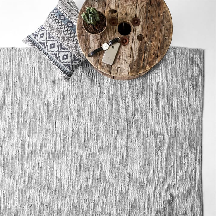 Cotton teppe 65 x 135 cm - light grey (lysegrå) - Rug Solid