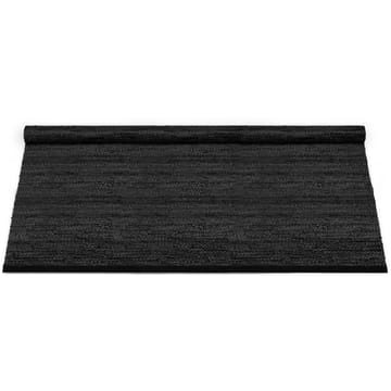 Leather gulvteppe 200x300 cm - black (svart) - Rug Solid