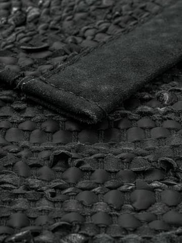 Leather gulvteppe 200x300 cm - dark grey (mørkegrå) - Rug Solid