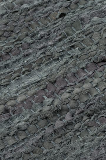 Leather gulvteppe 75x200 cm - dark grey (mørkegrå) - Rug Solid