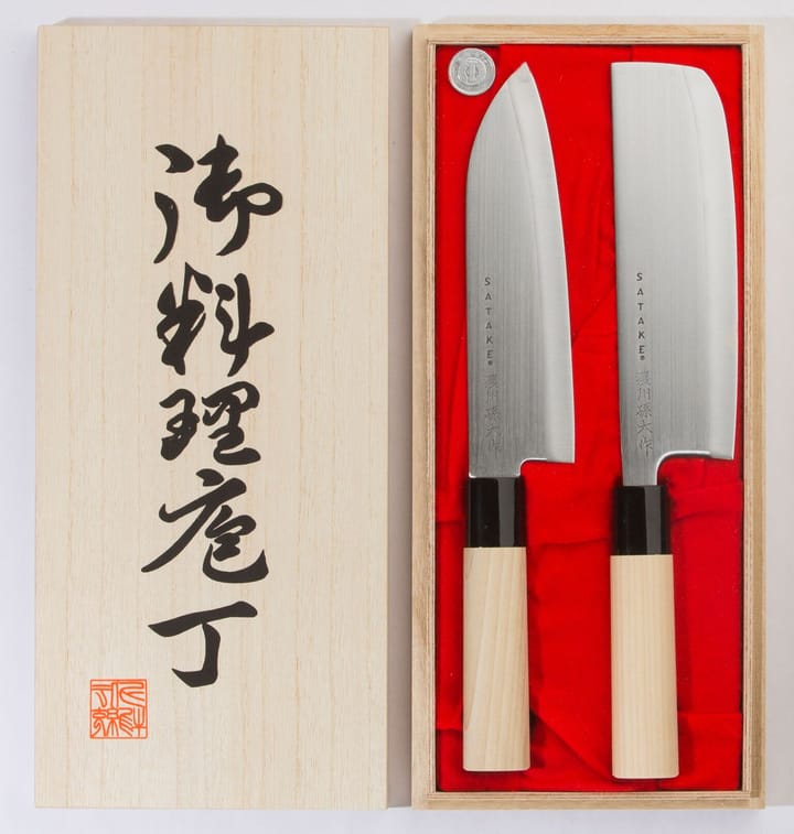 Satake Houcho knivsett santoku & nakiri - 2 deler - Satake