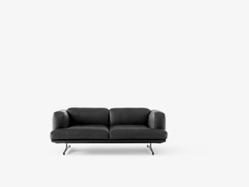 Inland AV22 sofa 2-seters - Noble sort skinn-warm black - &Tradition