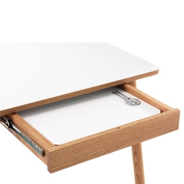 Dino+ spisebord med tilleggsplate - Hvit, eikestativ, 2 tilleggsplater - Zweed