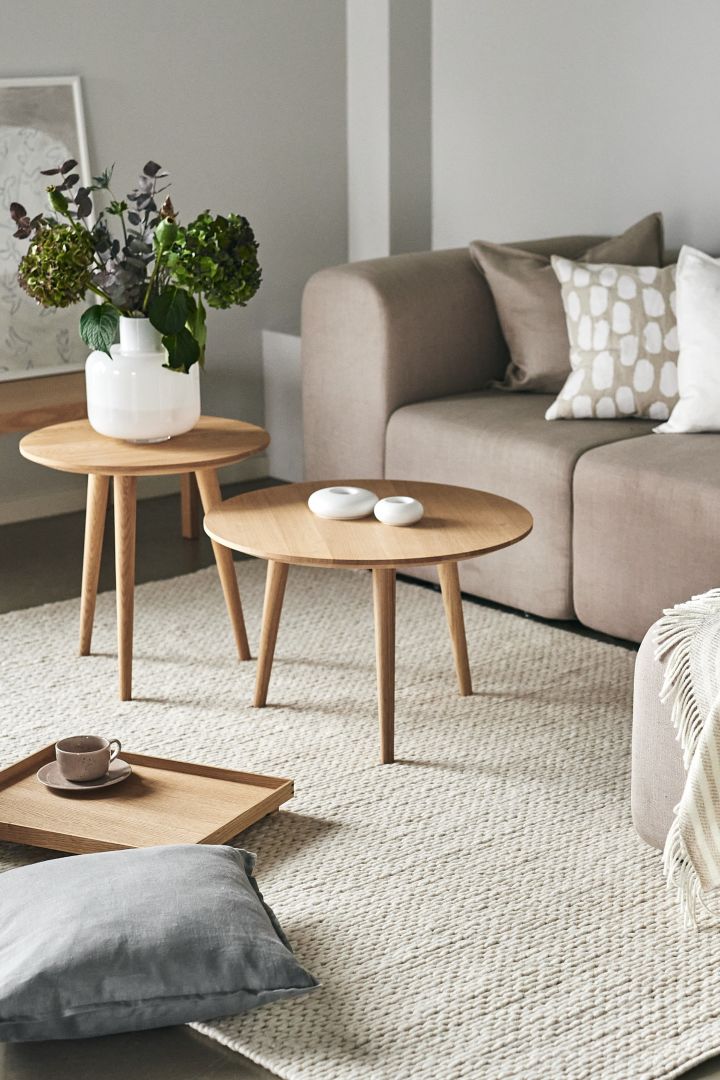 Teppeguide - gulvteppe stue – her ser du Braided ullteppe fra Scandi Living i en herlig kremhvit farge. 
